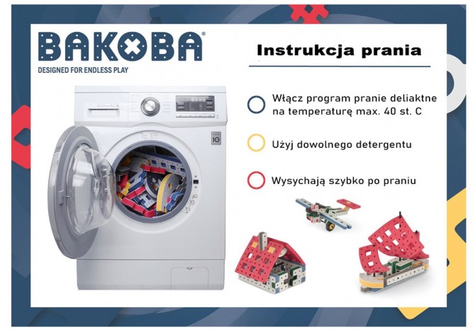 Piankowe klocki konstrukcyjne Bakoba - Creator box 74el.